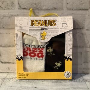 Peanuts Snoopy 2Pk. Fuzzy Crew Socks